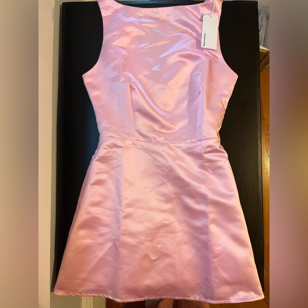 Reformation Zenni Dress Pale Pink Size 0